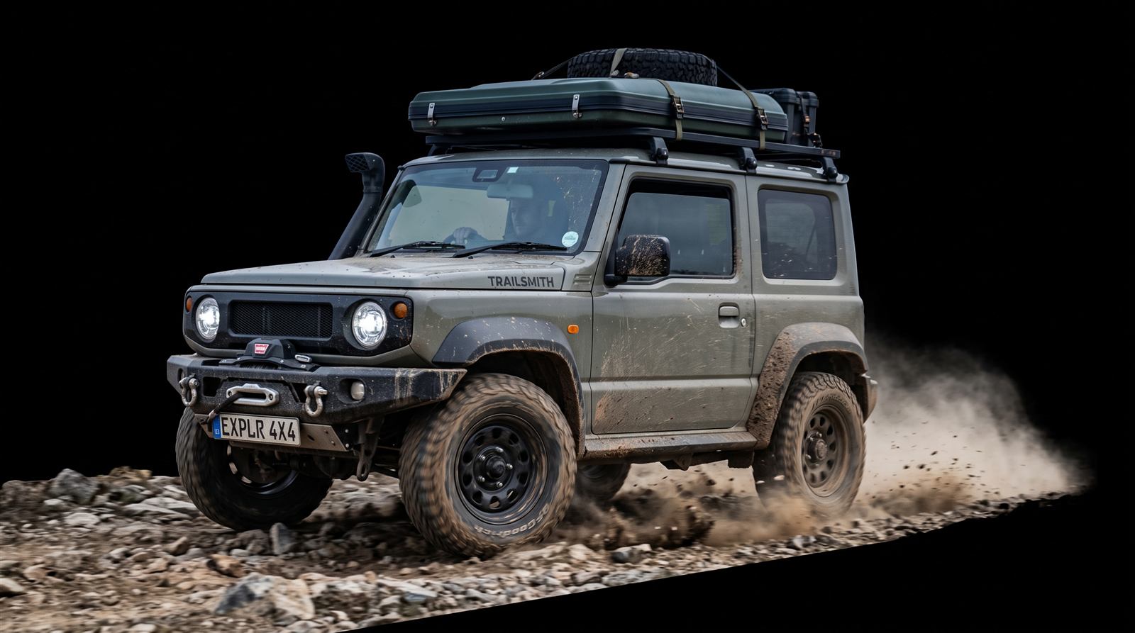 Trailsmith Compact 4x4 on a rocky trail